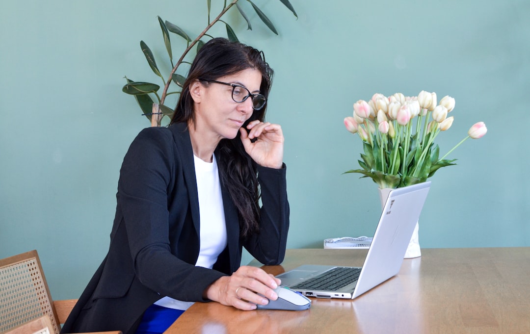 laptop research workspace