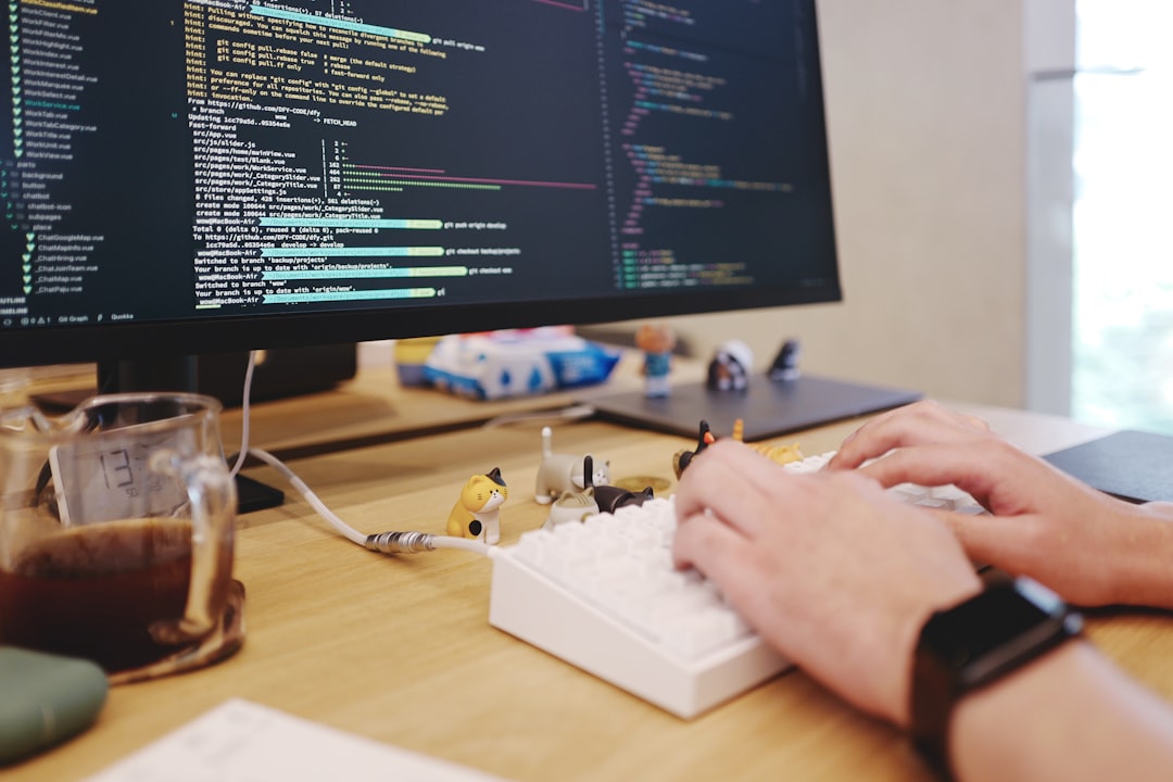 office workspace typing