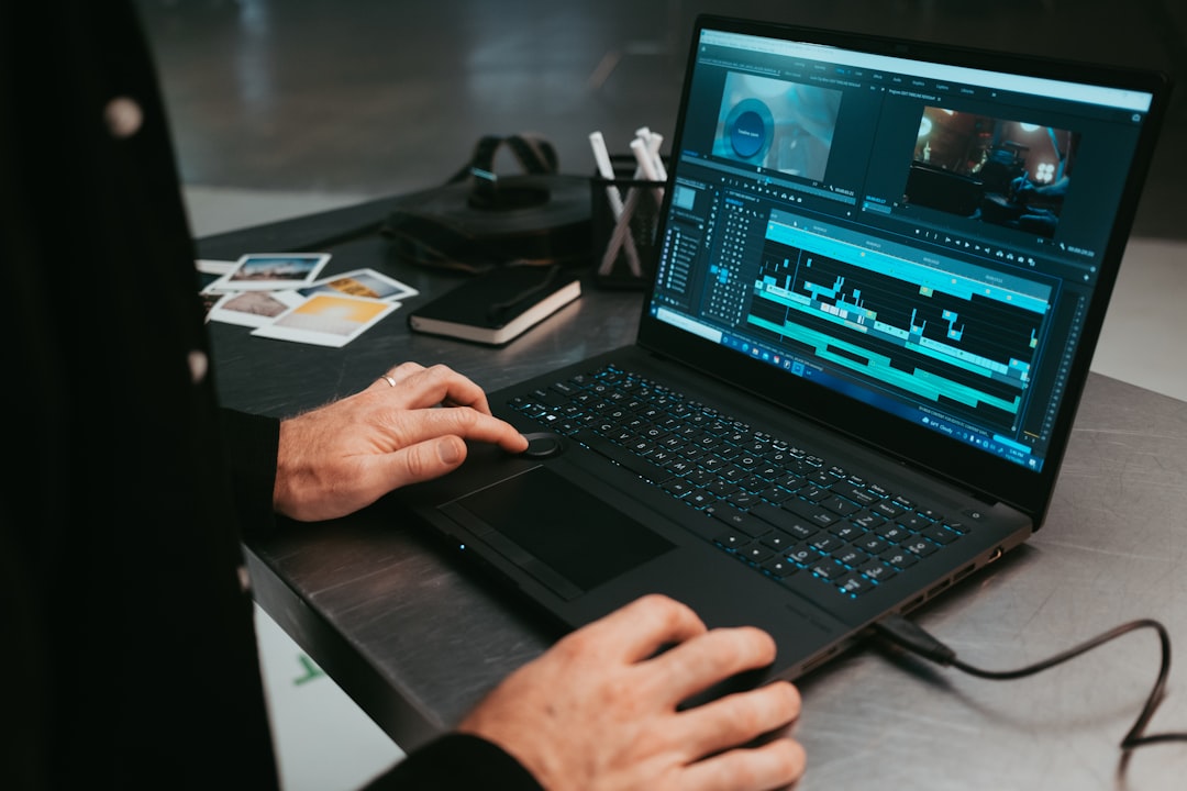 creative video editing workspace